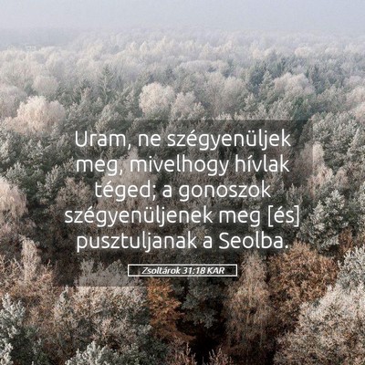 Picture 05 - Zsoltárok 31:18 KAR - Uram, ne szégyenüljek meg, mivelhogy hívlak - Bible Verse Picture