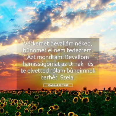 Picture 05 - Zsoltárok 32:5 KAR - Vétkemet bevallám néked, bûnömet el nem - Bible Verse Picture