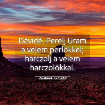 Picture 05 - Zsoltárok 35:1 KAR - Dávidé. Perelj Uram a velem perlõkkel; - Bible Verse Picture