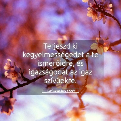 Picture 05 - Zsoltárok 36:11 KAR - Terjeszd ki kegyelmességedet a te ismerõidre, - Bible Verse Picture