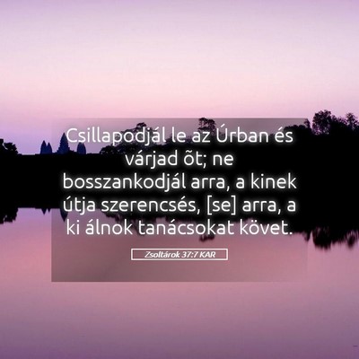 Picture 05 - Zsoltárok 37:7 KAR - Csillapodjál le az Úrban és várjad õt; ne - Bible Verse Picture