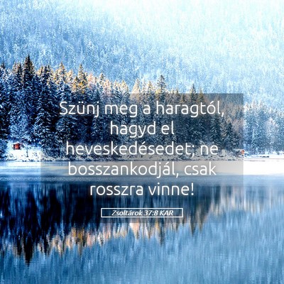 Picture 05 - Zsoltárok 37:8 KAR - Szünj meg a haragtól, hagyd el heveskedésedet; - Bible Verse Picture