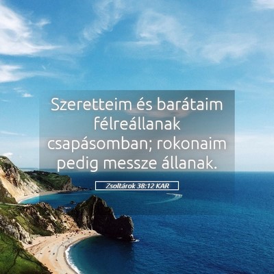 Picture 05 - Zsoltárok 38:12 KAR - Szeretteim és barátaim félreállanak - Bible Verse Picture
