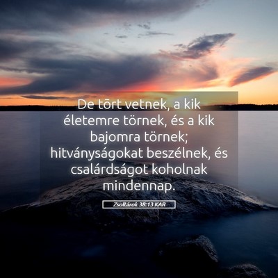 Picture 05 - Zsoltárok 38:13 KAR - De tõrt vetnek, a kik életemre törnek, és a - Bible Verse Picture