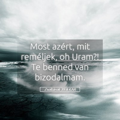 Picture 05 - Zsoltárok 39:8 KAR - Most azért, mit reméljek, oh Uram?! Te benned - Bible Verse Picture