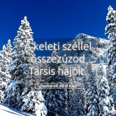 Picture 05 - Zsoltárok 48:8 KAR - A keleti széllel összezúzod Tarsis - Bible Verse Picture