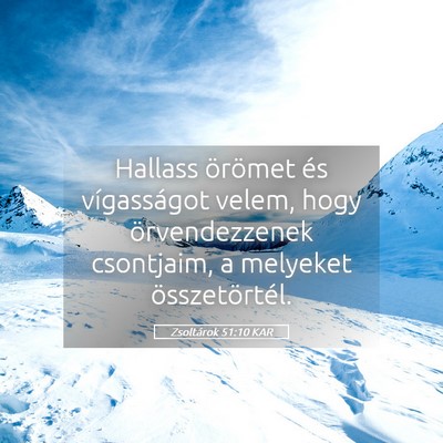 Picture 05 - Zsoltárok 51:10 KAR - Hallass örömet és vígasságot velem, hogy - Bible Verse Picture