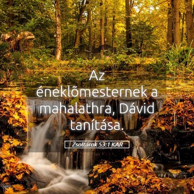 Picture 05 - Zsoltárok 53:1 KAR - Az éneklõmesternek a mahalathra, Dávid - Bible Verse Picture