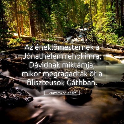 Picture 05 - Zsoltárok 56:1 KAR - Az éneklõmesternek a Jónathelem rehokimra; - Bible Verse Picture