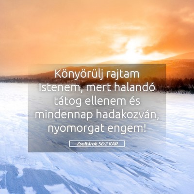 Picture 05 - Zsoltárok 56:2 KAR - Könyörülj rajtam Istenem, mert halandó tátog - Bible Verse Picture