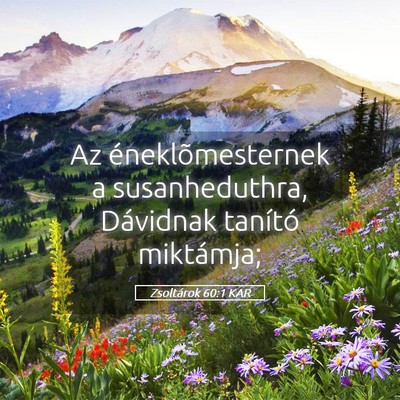 Picture 05 - Zsoltárok 60:1 KAR - Az éneklõmesternek a susanheduthra, Dávidnak - Bible Verse Picture