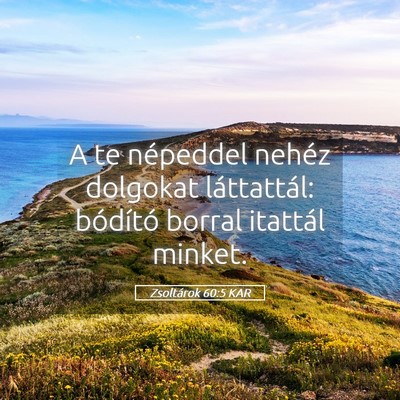 Picture 05 - Zsoltárok 60:5 KAR - A te népeddel nehéz dolgokat láttattál: - Bible Verse Picture