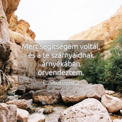 Picture 05 - Zsoltárok 63:8 KAR - Mert segítségem voltál, és a te szárnyaidnak - Bible Verse Picture
