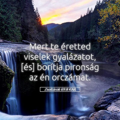 Picture 05 - Zsoltárok 69:8 KAR - Mert te éretted viselek gyalázatot, [és] - Bible Verse Picture