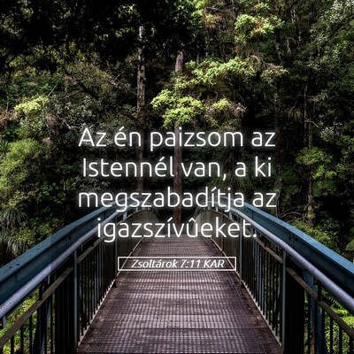 Picture 05 - Zsoltárok 7:11 KAR - Az én paizsom az Istennél van, a ki - Bible Verse Picture