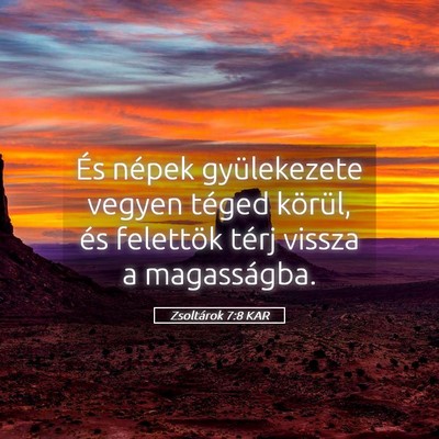 Picture 05 - Zsoltárok 7:8 KAR - És népek gyülekezete vegyen téged körül, - Bible Verse Picture