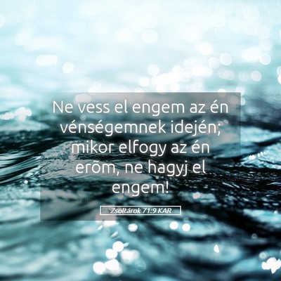 Picture 05 - Zsoltárok 71:9 KAR - Ne vess el engem az én vénségemnek idején; - Bible Verse Picture