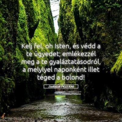 Picture 05 - Zsoltárok 74:22 KAR - Kelj fel, oh Isten, és védd a te ügyedet; - Bible Verse Picture