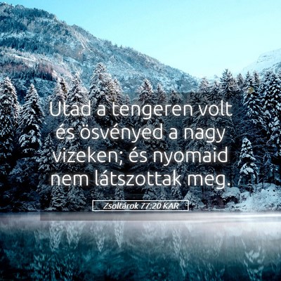 Picture 05 - Zsoltárok 77:20 KAR - Utad a tengeren volt és ösvényed a nagy - Bible Verse Picture