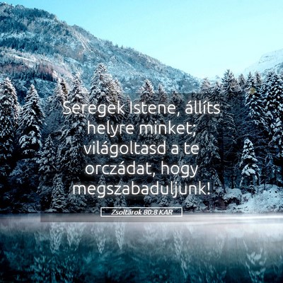 Picture 05 - Zsoltárok 80:8 KAR - Seregek Istene, állíts helyre minket; - Bible Verse Picture