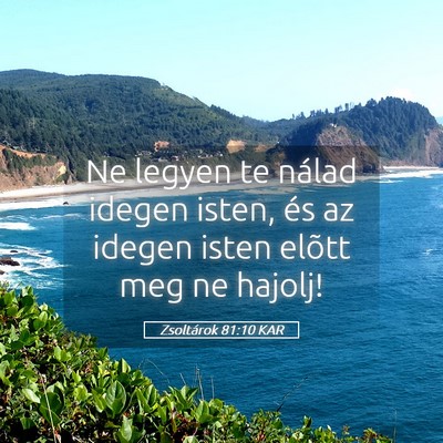 Picture 05 - Zsoltárok 81:10 KAR - Ne legyen te nálad idegen isten, és az idegen - Bible Verse Picture