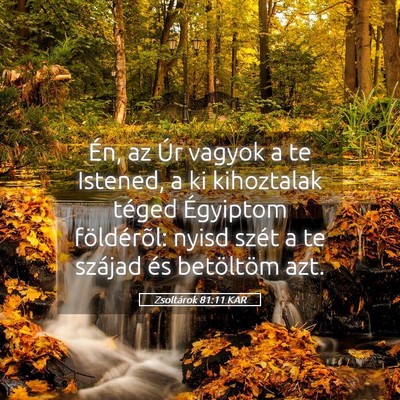 Picture 05 - Zsoltárok 81:11 KAR - Én, az Úr vagyok a te Istened, a ki kihoztalak - Bible Verse Picture