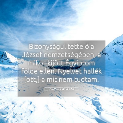 Picture 05 - Zsoltárok 81:6 KAR - Bizonyságul tette õ a József nemzetségében, - Bible Verse Picture