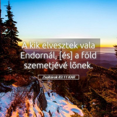 Picture 05 - Zsoltárok 83:11 KAR - A kik elvesztek vala Endornál, [és] a föld - Bible Verse Picture