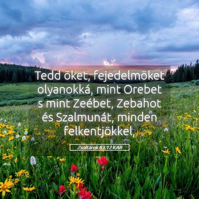 Picture 05 - Zsoltárok 83:12 KAR - Tedd õket, fejedelmöket olyanokká, mint Orebet - Bible Verse Picture