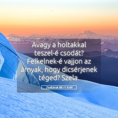 Picture 05 - Zsoltárok 88:11 KAR - Avagy a holtakkal teszel-é csodát? Felkelnek-é - Bible Verse Picture