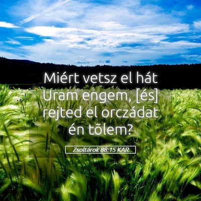 Picture 05 - Zsoltárok 88:15 KAR - Miért vetsz el hát Uram engem, [és] rejted el - Bible Verse Picture