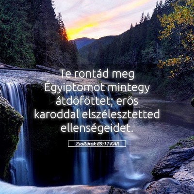 Picture 05 - Zsoltárok 89:11 KAR - Te rontád meg Égyiptomot mintegy átdöföttet; - Bible Verse Picture