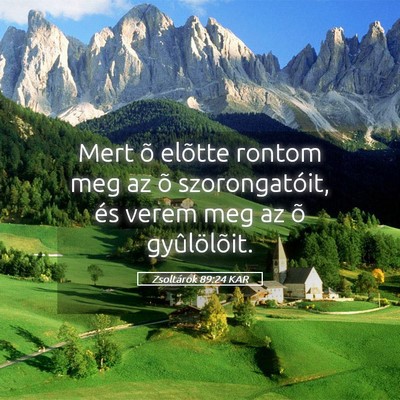 Picture 05 - Zsoltárok 89:24 KAR - Mert õ elõtte rontom meg az õ szorongatóit, - Bible Verse Picture