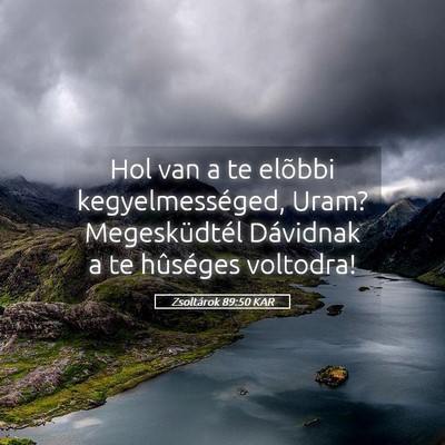 Picture 05 - Zsoltárok 89:50 KAR - Hol van a te elõbbi kegyelmességed, Uram? - Bible Verse Picture