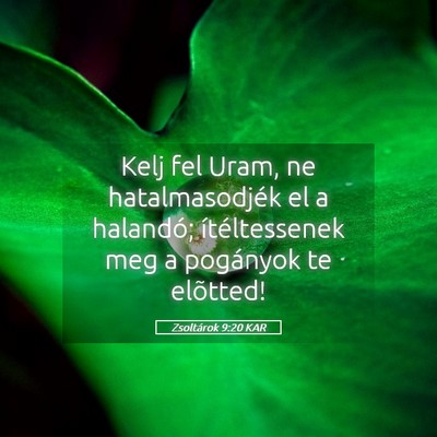 Picture 05 - Zsoltárok 9:20 KAR - Kelj fel Uram, ne hatalmasodjék el a halandó; - Bible Verse Picture