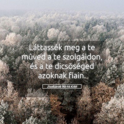 Picture 05 - Zsoltárok 90:16 KAR - Láttassék meg a te mûved a te szolgáidon, és - Bible Verse Picture