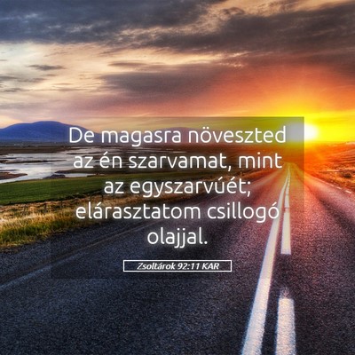 Picture 05 - Zsoltárok 92:11 KAR - De magasra növeszted az én szarvamat, mint az - Bible Verse Picture