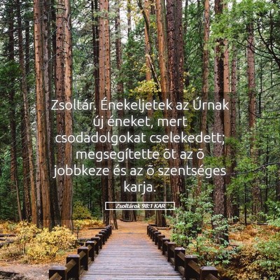 Picture 05 - Zsoltárok 98:1 KAR - Zsoltár. Énekeljetek az Úrnak új éneket, - Bible Verse Picture