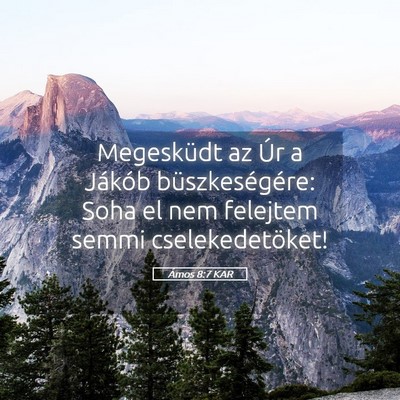 Picture 05 - Ámos 8:7 KAR - Megesküdt az Úr a Jákób büszkeségére: Soha - Bible Verse Picture