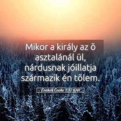 Picture 05 - Énekek Éneke 1:12 KAR - Mikor a király az õ asztalánál ül, - Bible Verse Picture
