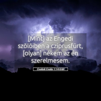 Picture 05 - Énekek Éneke 1:14 KAR - [Mint] az Engedi szõlõiben a cziprusfürt, - Bible Verse Picture