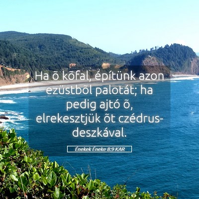 Picture 05 - Énekek Éneke 8:9 KAR - Ha õ kõfal, építünk azon ezüstbõl - Bible Verse Picture