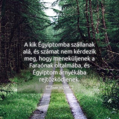 Picture 05 - Ézsaiás 30:2 KAR - A kik Égyiptomba szállanak alá, és számat - Bible Verse Picture