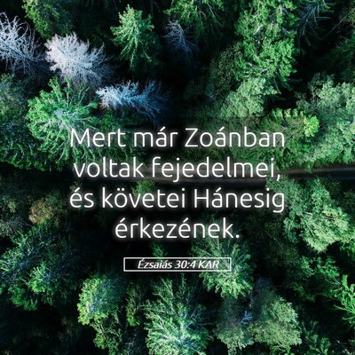 Picture 05 - Ézsaiás 30:4 KAR - Mert már Zoánban voltak fejedelmei, és - Bible Verse Picture
