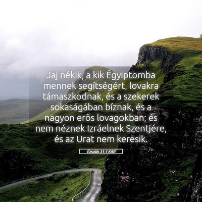 Picture 05 - Ézsaiás 31:1 KAR - Jaj nékik, a kik Égyiptomba mennek - Bible Verse Picture