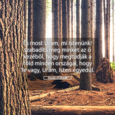 Picture 05 - Ézsaiás 37:20 KAR - És most Uram, mi Istenünk! szabadíts meg - Bible Verse Picture