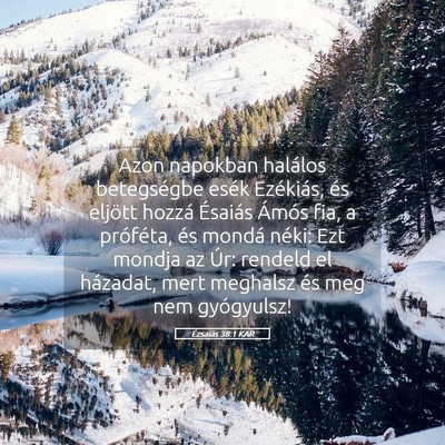 Picture 05 - Ézsaiás 38:1 KAR - Azon napokban halálos betegségbe esék - Bible Verse Picture