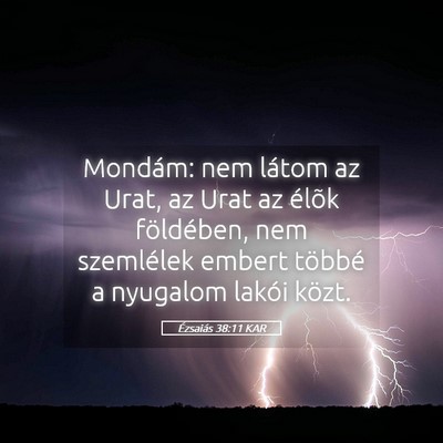 Picture 05 - Ézsaiás 38:11 KAR - Mondám: nem látom az Urat, az Urat az élõk - Bible Verse Picture