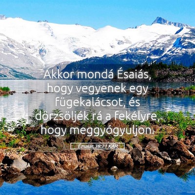 Picture 05 - Ézsaiás 38:21 KAR - Akkor mondá Ésaiás, hogy vegyenek egy - Bible Verse Picture