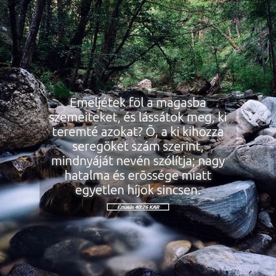 Picture 05 - Ézsaiás 40:26 KAR - Emeljétek föl a magasba szemeiteket, és - Bible Verse Picture